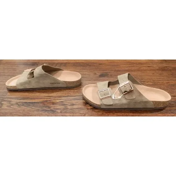 Birkenstock Suede Leather Sandals Shoes Men's Size 45 M12 READ NEW FLAWS - Picture 3 of 6